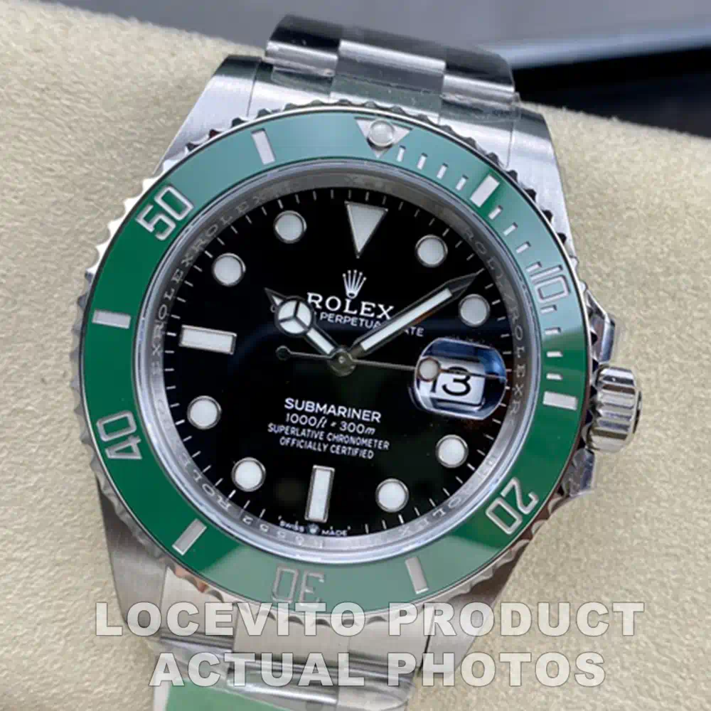 Submariner Date 41mm Green Ceramic Bezel Black Dial Professional Divers Style Watch - Image 5