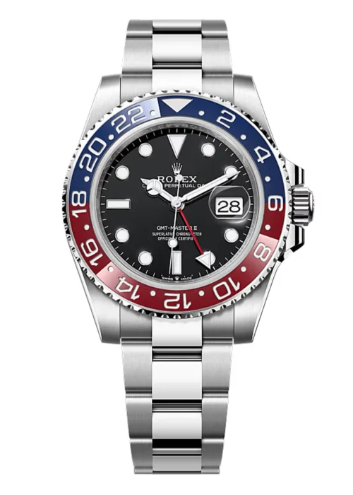 GMT-Master II 40mm Red and Blue Ceramic Bezel Jubilee Bracelet Travel Style Watch