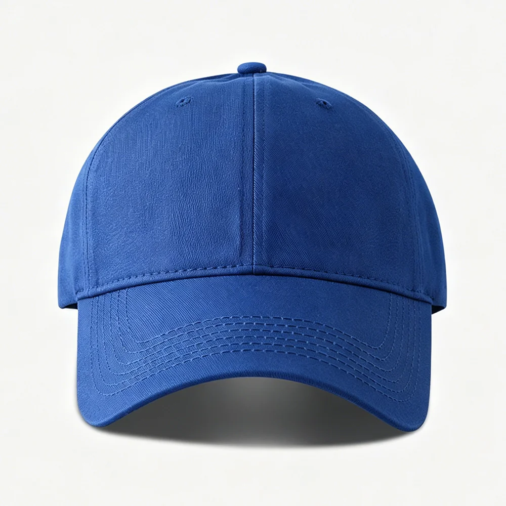 Classic Cotton Baseball Cap of Various colours -Blue - Adjustable Snapback, Solid Color Everyday Hat