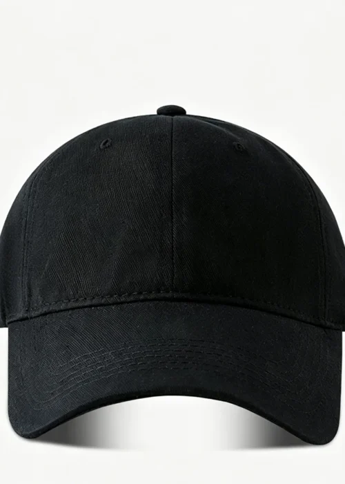Classic Cotton Baseball Cap of Various colours -Black - Adjustable Snapback, Solid Color Everyday Hat