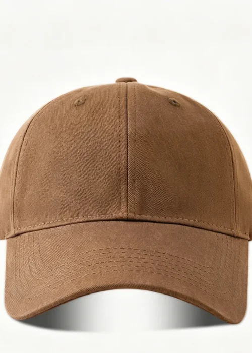 Classic Cotton Baseball Cap of Various colours -Light Brown - Adjustable Snapback, Solid Color Everyday Hat
