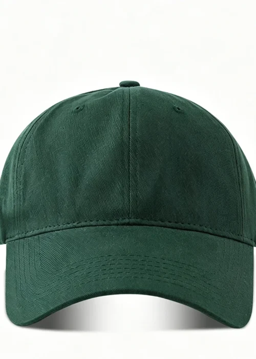 Classic Cotton Baseball Cap of Various colours -Dark Green - Adjustable Snapback, Solid Color Everyday Hat